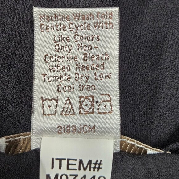 EUC DRAPER'S & DAMON'S BLACK SHEER OVERLAY TANK/TUNIC POLY ASYMMETRICAL HEM 10P - Picture 9 of 9